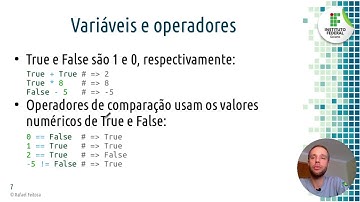 Linguagem Python: Aula 3 Variáveis e Operadores