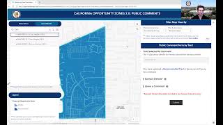 State of California Opportunity Zones 2.0 Public Comment Period Submission Instructions