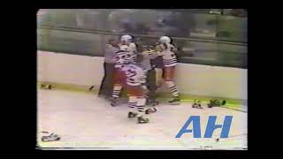 NHL Dec. 27, 1981 New York Rangers v Pittsburgh Penguins (R) Nick Fotiu v Paul Baxter
