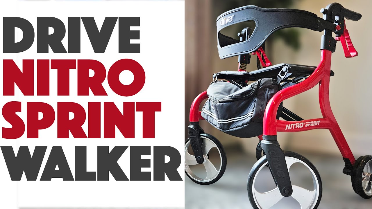 Drive Medical Nitro Sprint Rollator Walker for Seniors