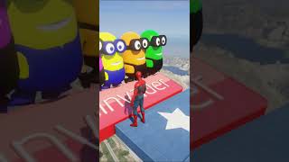 GTA 5 Epic Water Ragdolls Spiderman Jump/Fails#shorts