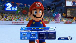 Mario & Sonic at the Sochi 2014 Olympic Winter Games - Ski Jumping Large Hill Gold Medal screenshot 5