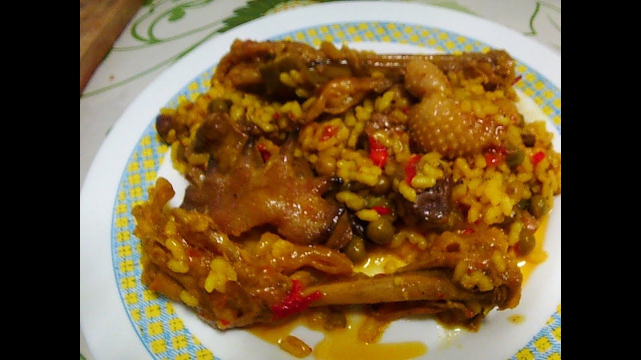 Arroz Con Pollo De Corral Patas Crestas Higaditos Mollejas Y Buche Youtube