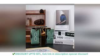 Vintage Flip Clock - Retro Wall/Tabletop Hanging Clock with Movement, Minimalist Design for Living