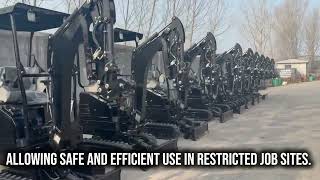 🔥KMZ18 Mini Excavator | Zero Tail Swing Compact Power for Tight Job Sites