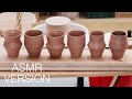 How I Make Angular Stoneware Vases with Linear Markings — ASMR Version