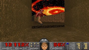 Final Doom TNT Evilution (1996) MAP12: "Crater" UV Max Speedrun 4:33 100% Kills 100% Secrets