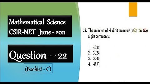 CSIR NET June 2011 Question 22 | Combinatorics
