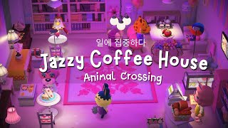 Jazzy Animal Crossing Coffee House☕ Chatters + Smooth Jazz Music Playlist 🎧Lo-fi Chill out Piano