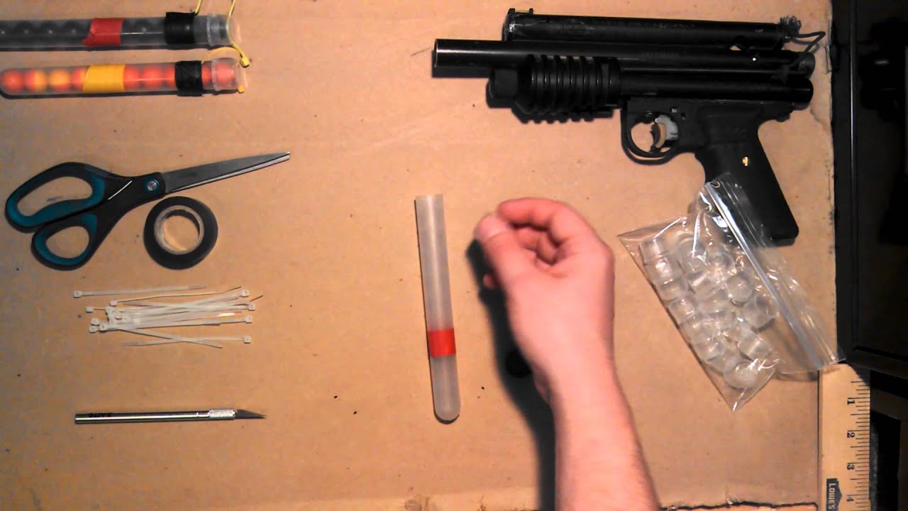 Stock Class Paintball How to make your own 10round tube cap leashes