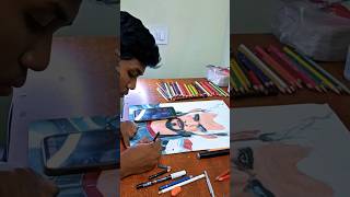 Thor drawing with colour pencil #drawing #art #realistic #portrait #trending