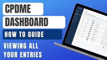 CPDme Dashboard - How to Guide: Viewing All Your Entries