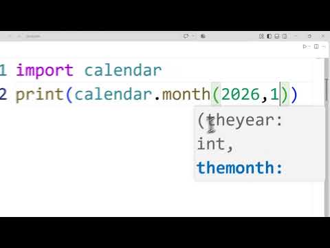 Python Calendar for python developer  | display calendar program in python