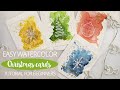 Diy simple christmas cards in watercolor  tutorial with voiceover