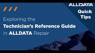 Quick Tip: Technician's Reference Guide