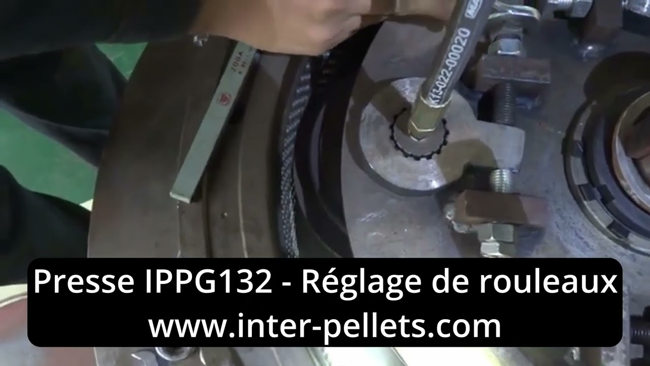 Régler les rouleaux d'une presse à granulés industrielle IPPG