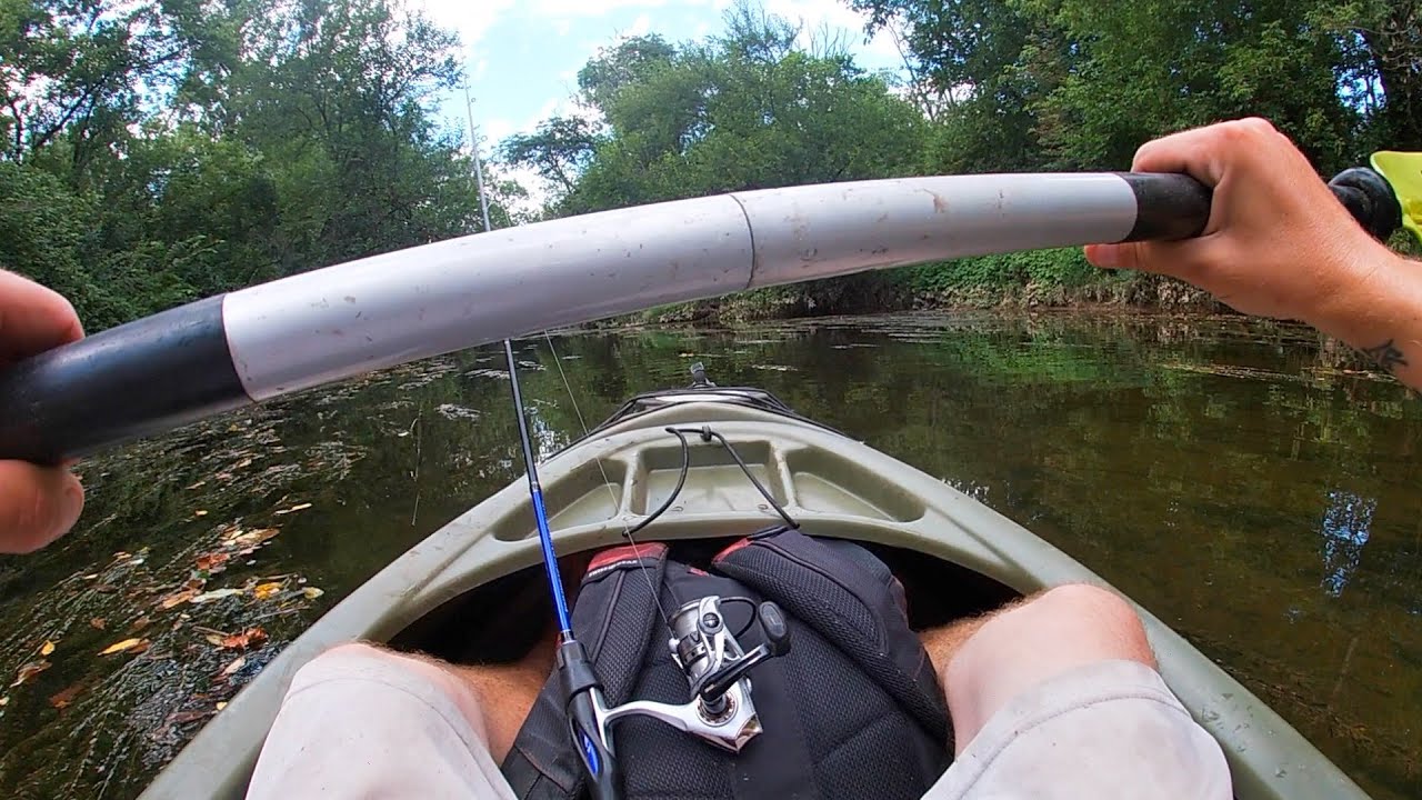 Creek Fishing from a Kayak in Montgomery County, Pennsylvania