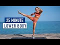 25 MIN ADVANCED Build & Burn Lower Body Workout - NO REPEAT - with weights (dumbbells)