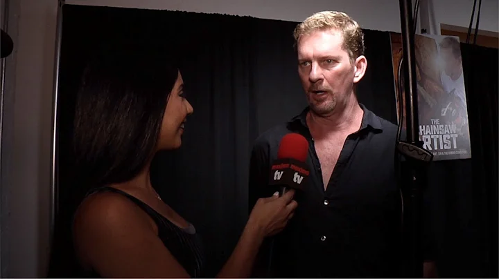 Stacy Poitras Interview 'The Chainsaw Artist' Gallery Event Red Carpet