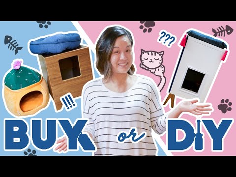 BUY OR DIY | TWO HIDDEN LITTER BOX CAT HUB OPTIONS😻 MEOW!