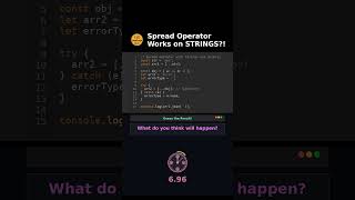 Spread Operator Works on STRINGS?! #codingchallenge