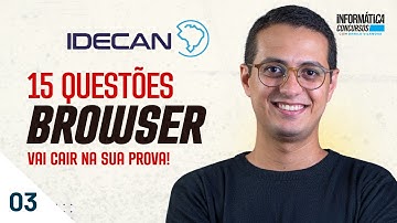 Questões Browser | Banca IDECAN | Informática para concursos com professor Danilo Vilanova #opior
