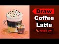 ☕ как нарисовать чашку кофе акрилом или гуашью. how to draw coffee cap