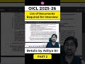OICL AO Interview 2025-26 | Interview Documents List Explained by Aditya Sir | Part 2