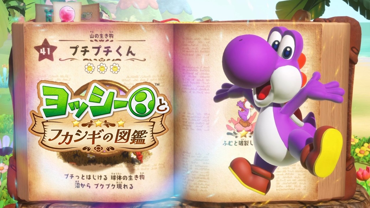 【ヨッシーとフカシギの図鑑 】2章 山の生き物 プチプチくん 図鑑 スペシャルフラワーの場所 攻略【Switch2】