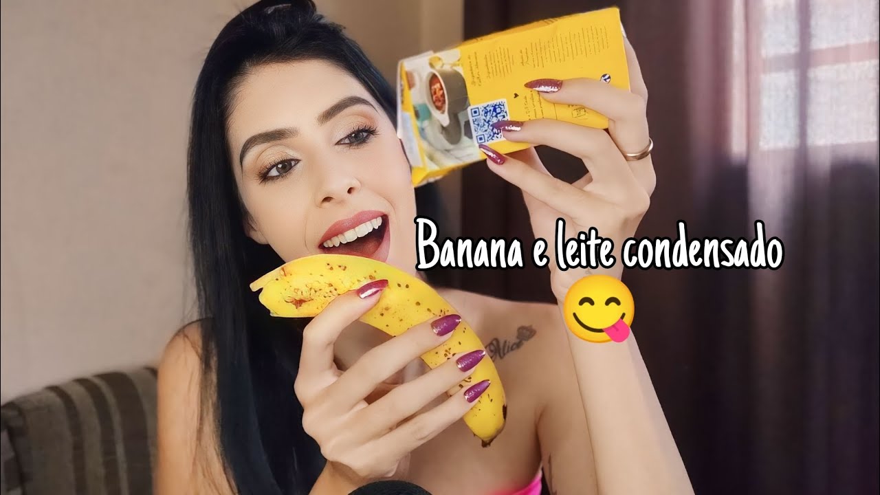 ASMR - Comendo Banana com Leite condensado 😋😋 #asmr #mouthsounds #mukbang