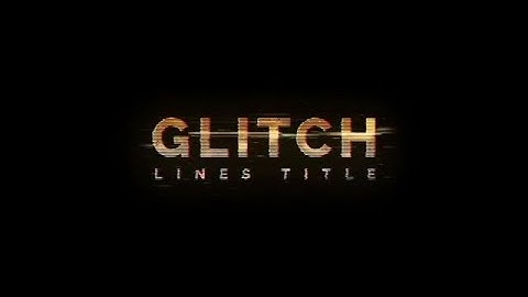 Glitch Lines Title After Effects Templates