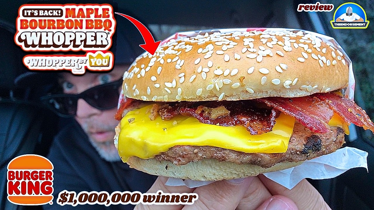 Burger King® Maple Bourbon BBQ Whopper Review!🍁🥃 | Is This Their BEST Whopper Ever? | theendorsement