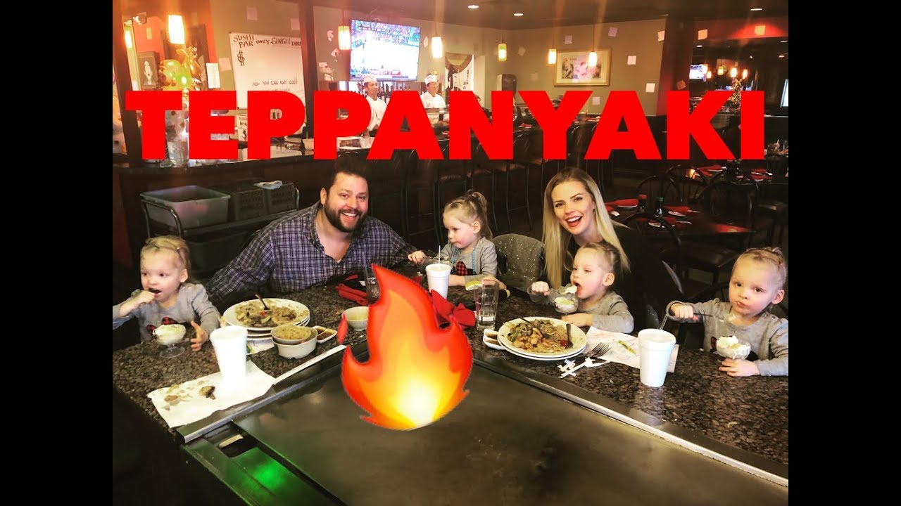 QUADRUPLETS FIRST TIME TO A TEPPANYAKI RESTURANT