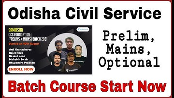 OAS 2020-21 Batch Course Start II Odisha Civil Service II By Banking with Rajat