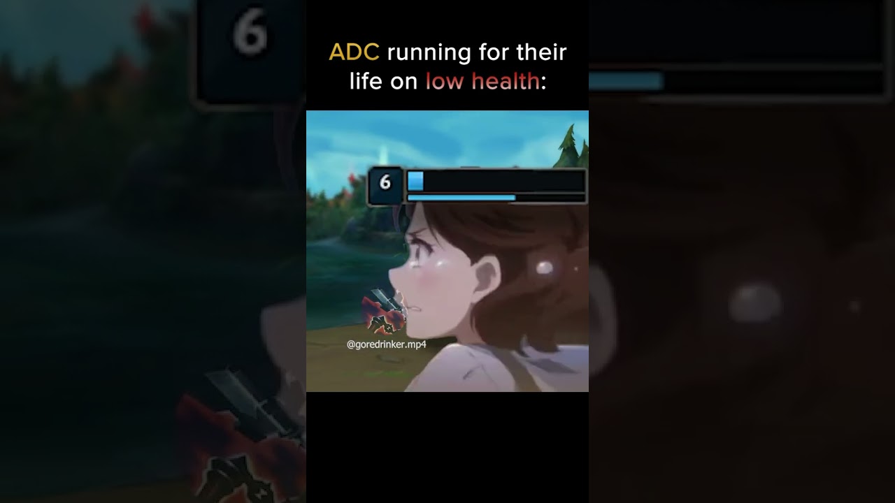 ADC running for their life on low health 