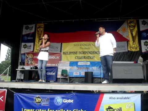 Jessica Olivar & CJ Idos Singing No Air At Filipino Independance Day Celebration