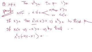 Properties of an ordered field