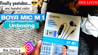 Boya mic full Unboxing ,, 😎 one step for youtuber dream 🤔 #Boya_mic #Boyabym1