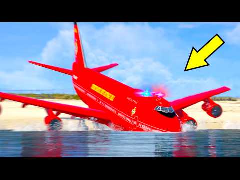 Airplane Firefighter Crashes Into Water After Failed Takeoff | GTA 5