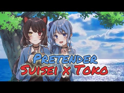 【Tokomachi】Pretender || Official髭男dism【ENG LYRICS】 Acoustic || Piano Guitar (星街すいせい × 戌亥とこ)