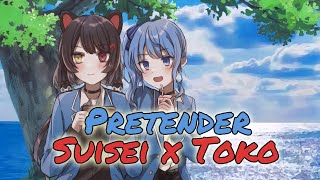 【Tokomachi】Pretender || Official髭男dism【ENG LYRICS】 Acoustic || Piano Guitar (星街すいせい × 戌亥とこ)