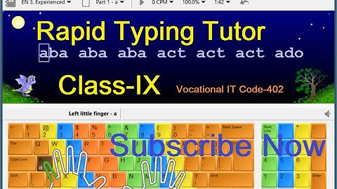 Rapid Typing Tutor for beginner.
