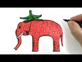 Рисуем МЕМ Клубничный Слон (Strawberry Elephant)