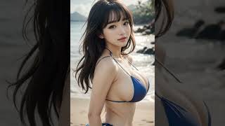 AI 룩북 바닷가 비키니   Bikini  AI Look Book AI art AI Sexy SDimage part6.