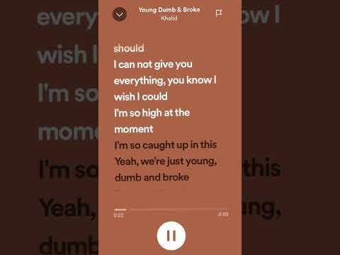 Young Dumb And Broke - Khalid Spedup Spedupsongs