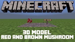 Minecraft 3D Model: Red and Brown Mushroom screenshot 4