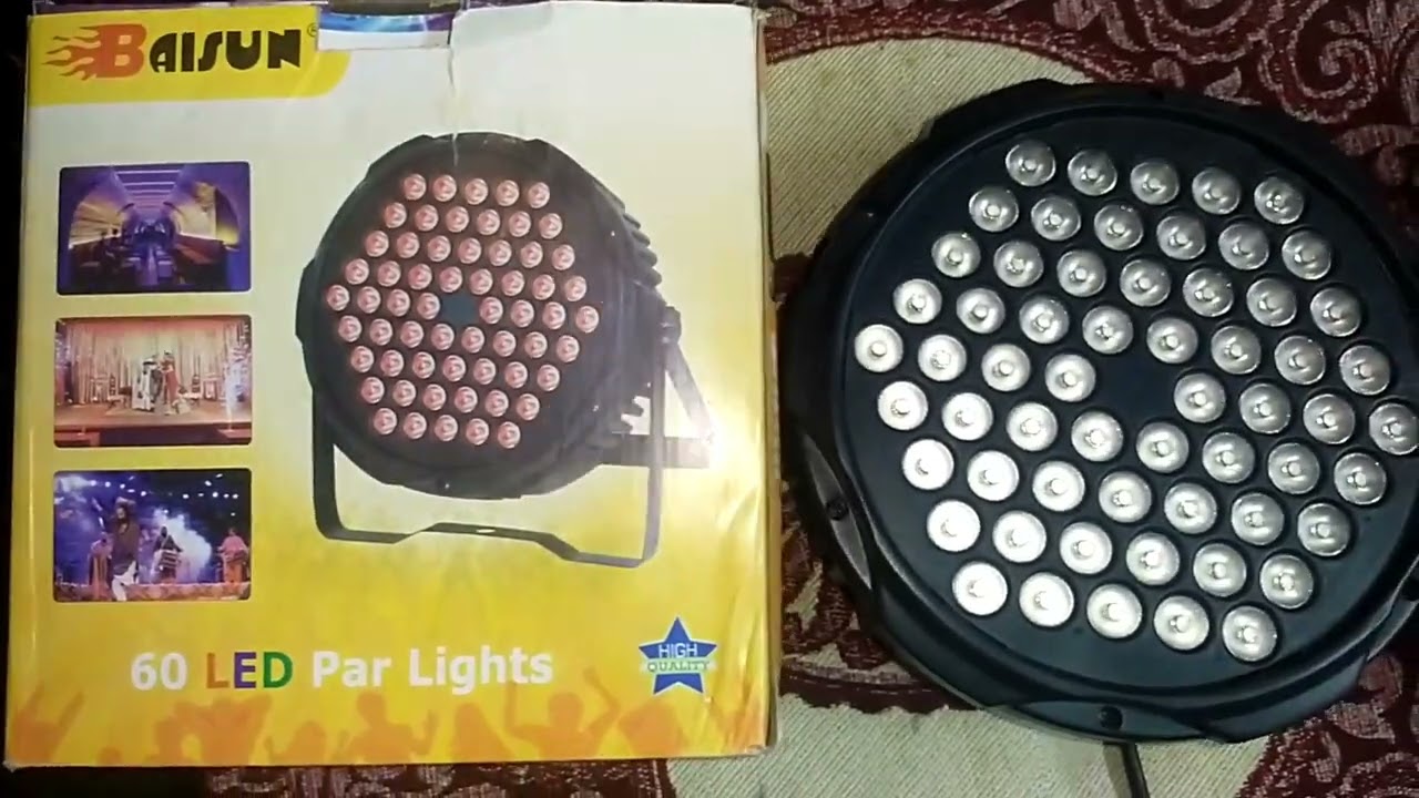 Baisun DJ Par Light Unboxing, Review & Testing ! Baisun Dj light