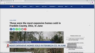 These were the most expensive homes sold in Franklin County, Ohio, in June