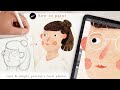 Paint cute portraits from photos  procreate tutorial  procreate for beginners