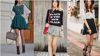 skirt |mini skirt outfit|stunning and atractive outfit ideas|gorgeous and stylish latest mini skirt screenshot 4